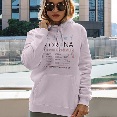 Alternative view of The 12 Days Of Corona In The Year 2020 The Pandemic Gave To Me Hoodie - Sweatshirt - Long Sleeve Shirt
