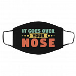 It Goes Over Your Nose Funny, Black, Cloth Face Cover – Medium/Large