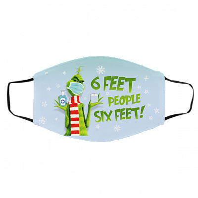 Six Feet Too Peopley Wear A Mask 2020 Washable Reusable Custom - Printed Cloth Face Mask Cover, White, Cloth Face Cover – Medium/Large