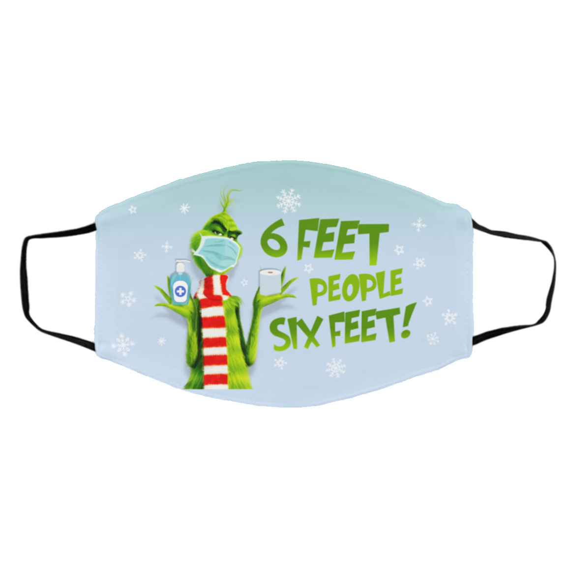 Six Feet Too Peopley Wear A Mask 2020 Washable Reusable Custom - Printed Cloth Face Mask Cover, White, Cloth Face Cover – Medium/Large