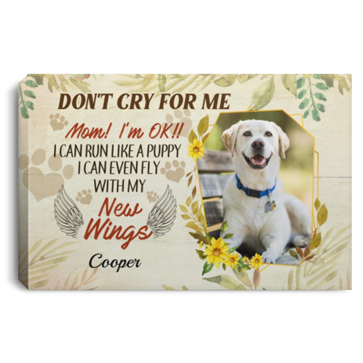 Personalized Photo Don't Cry For Me Poster, White, 0.75'' Framed Canvas