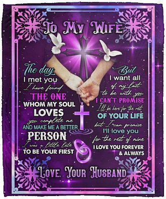 To My Wife The Day I Met You, White, Cozy Plush Fleece Blanket - 50x60