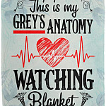 This Is My Grey's Anatomy Watching Blanket, White, Cozy Plush Fleece Blanket - 50x60