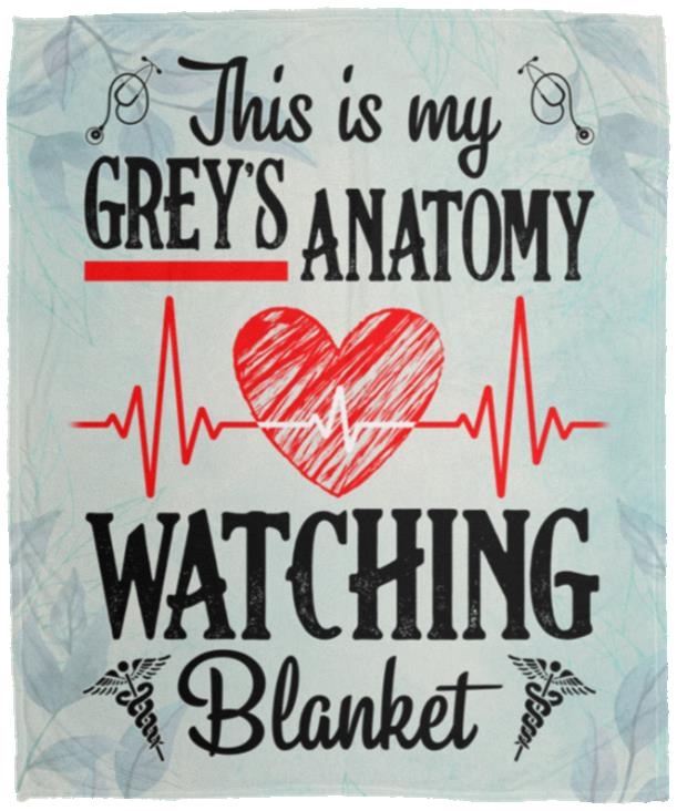 This Is My Grey's Anatomy Watching Blanket, White, Cozy Plush Fleece Blanket - 50x60