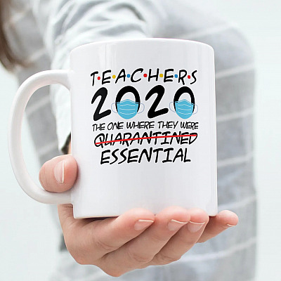 Alternative view of Teachers The One Where They Were Quarantined Essential Coffee Mug - Christmas Quarantined Gift for Teacher