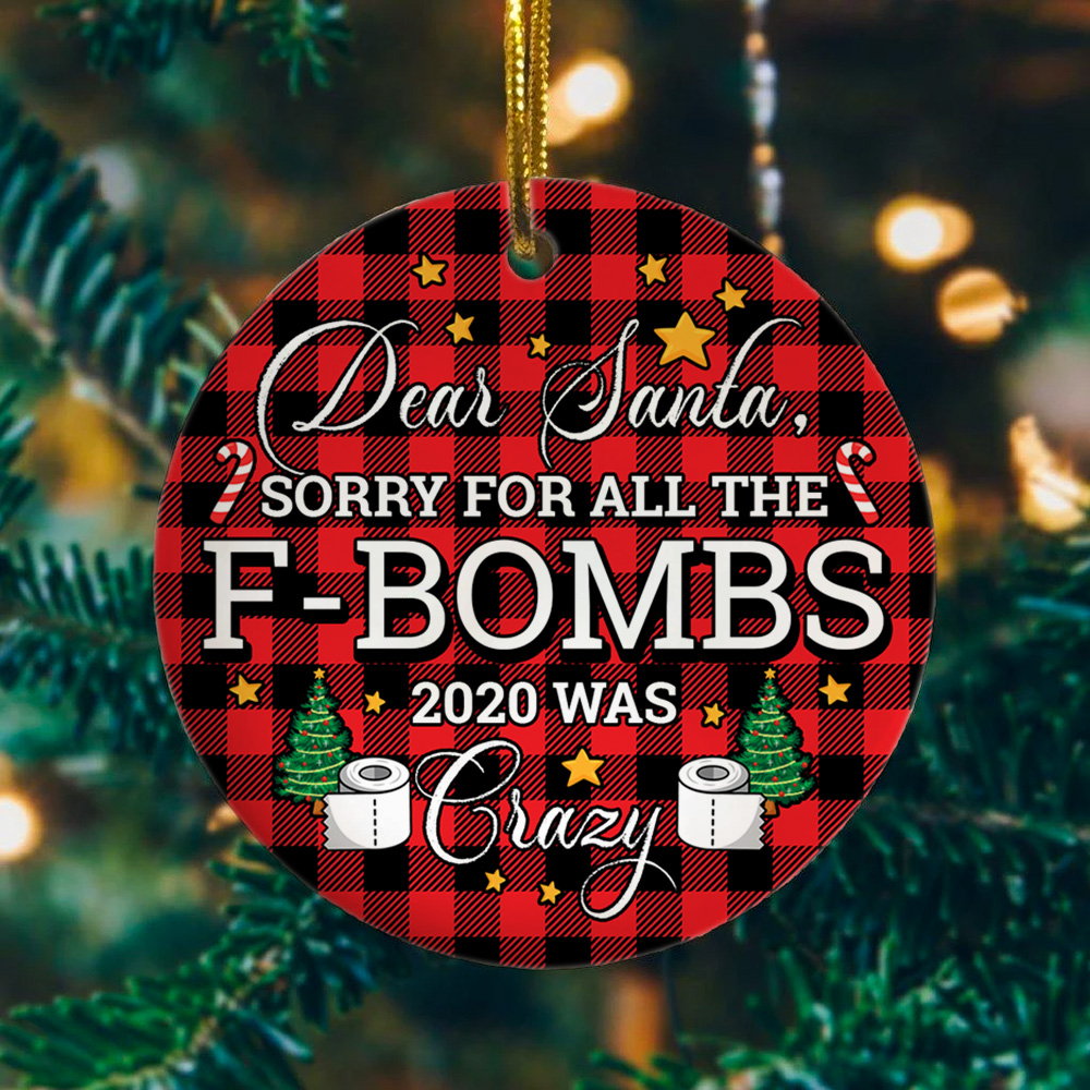 77HG_ Dear Santa ornament mk