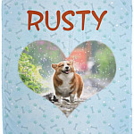 Personalized Pet Photo Fleece Blanket, White, Cozy Plush Fleece Blanket - 50x60