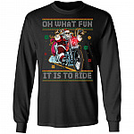 Oh What Fun It Is To Ride Hoodie, Black, Long Sleeve