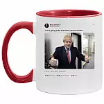 Boris Johnson This Year Is Going, White/Red, 11 oz. Accent Mug