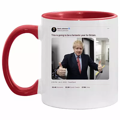 Boris Johnson This Year Is Going, White/Red, 11 oz. Accent Mug