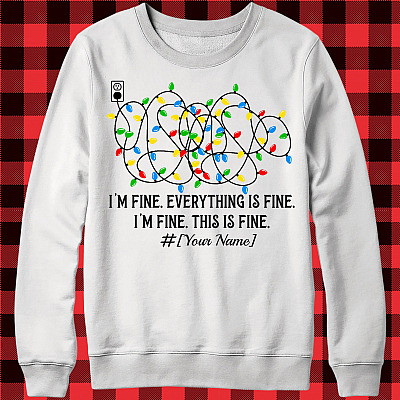 Alternative view of Personalized I'm Fine Everything Is Fine This Is Fine Hoodie - Sweatshirt - Funny 2020 Personalized Shirt