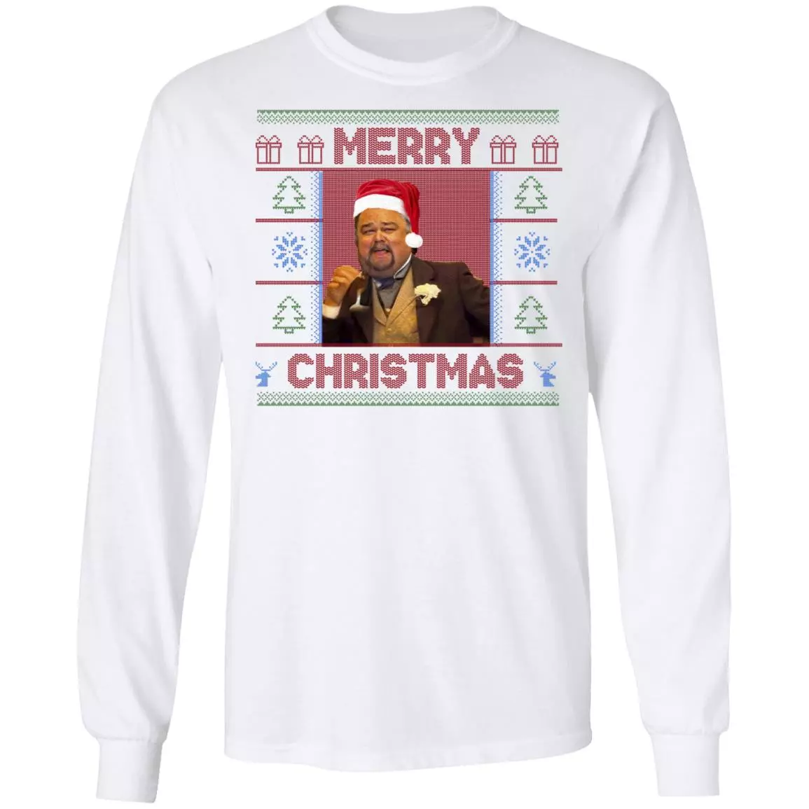 Santa Claus Leonardo Big Fat, White, Long Sleeve