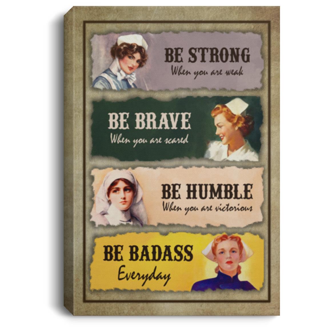 Be Strong Canvas, White, 0.75'' Framed Canvas