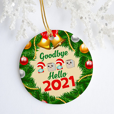 Goodbye 2020 Hello 2021 a Year to Remember Decorative Christmas Ornament - Holiday Ornament