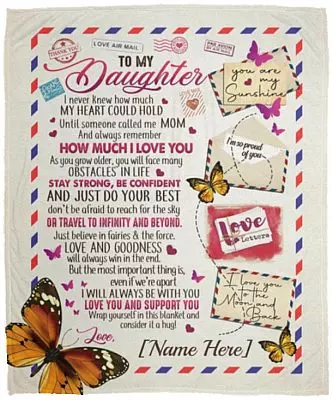 Personalized Letter Butterfly, White, Cozy Plush Fleece Blanket - 50x60
