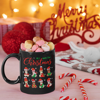 Alternative view of Dirty Christmas All I Want for Christmas Is Penis Funny Dirty Christmas Gift Couple Coffee Mug - Water Bottle