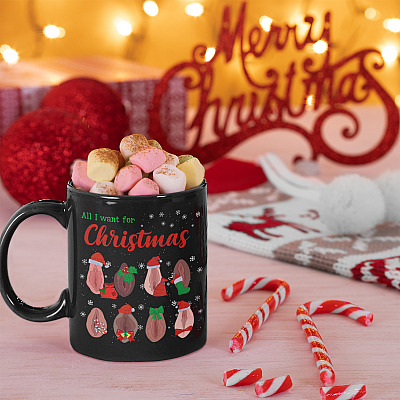 Alternative view of Dirty Christmas All I Want for Christmas Is Vagina Funny Dirty Christmas Gift Couple Coffee Mug - Water Bottle
