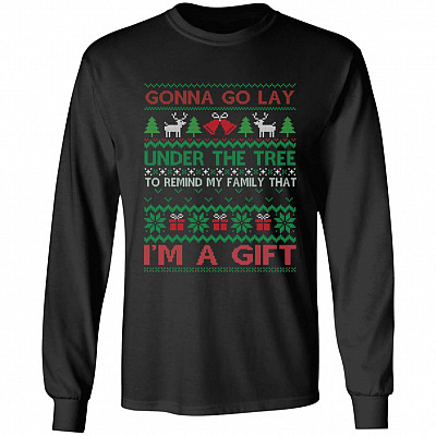Gonna Go Lay Under The Tree Hoodie, Black, Long Sleeve