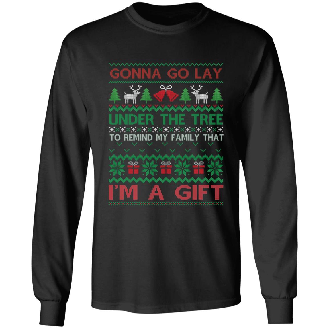 Gonna Go Lay Under The Tree Hoodie, Black, Long Sleeve