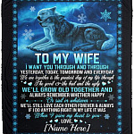 Personalized Husband to My Wife, White, Cozy Plush Fleece Blanket - 50x60
