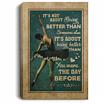 It’s Not About Being Better Than, White, 0.75'' Framed Canvas