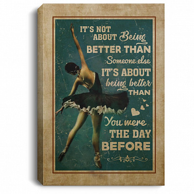 It’s Not About Being Better Than, White, 0.75'' Framed Canvas