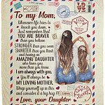 From Daughter To My Mom, White, Cozy Plush Fleece Blanket - 50x60