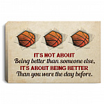 It’s Not About Being Better Than, White, 0.75'' Framed Canvas