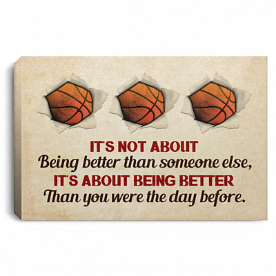 It’s Not About Being Better Than, White, 0.75'' Framed Canvas