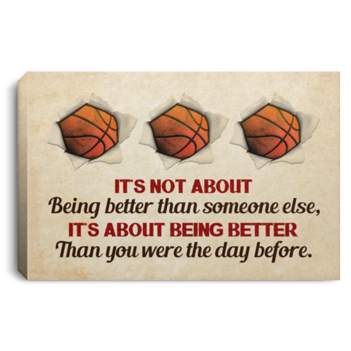 It’s Not About Being Better Than, White, 0.75'' Framed Canvas