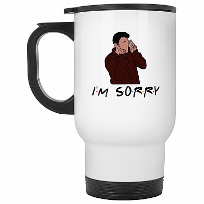 14 oz. White Travel Mug