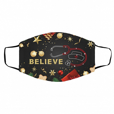 Nurse Christmas, White, Cloth Face Cover – Medium/Large