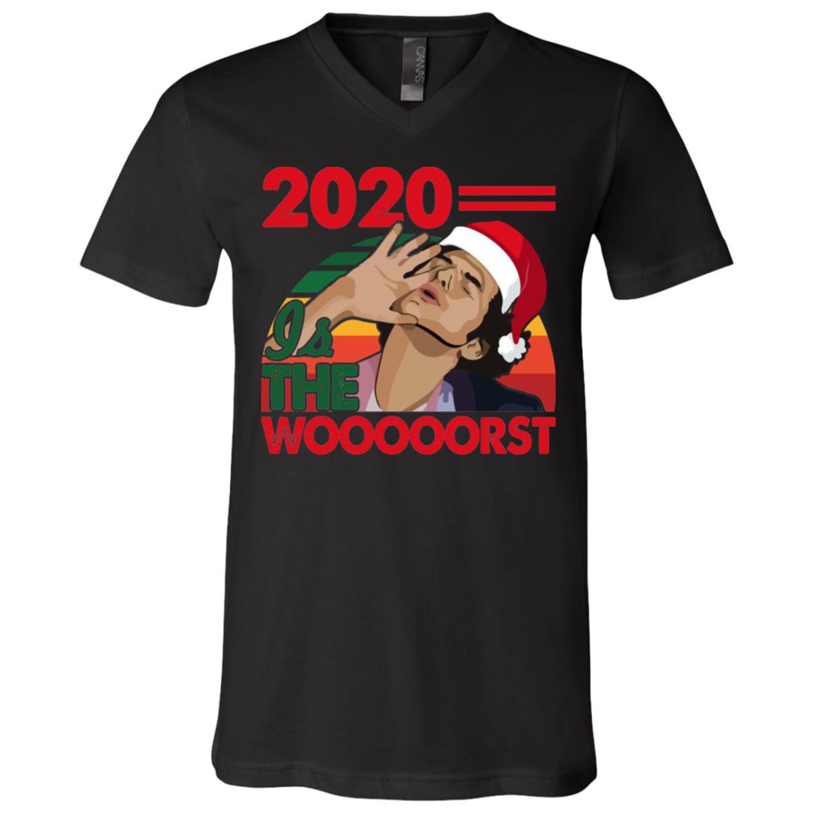 2020 The Worst Shirt, Black, V-Neck T-Shirt