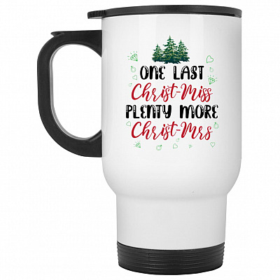 14 oz. White Travel Mug