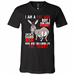 I Am A Fat Ass But I Can Lose, Black, V-Neck T-Shirt