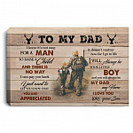 Hunting To My Dad I Know It's Not Easy, White, 0.75'' Framed Canvas Hunting To My Dad I Know It's Not Easy, White, 0.75'' Framed Canvas