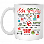 2020 Survivor Social Distancing Mug, White, 11 oz. White Mug