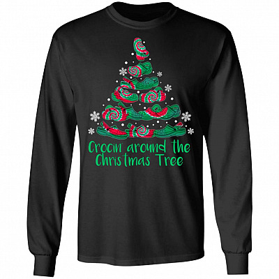 Crocin Christmas Tree Hoodie, Black, Long Sleeve