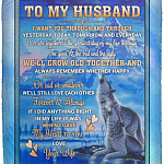 To My Husband I Love You, White, Cozy Plush Fleece Blanket - 50x60 To My Husband I Love You, White, Cozy Plush Fleece Blanket - 50x60