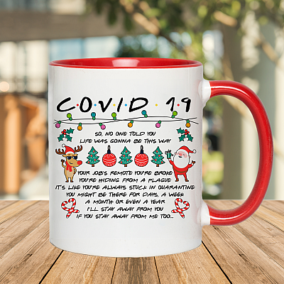 Alternative view of Year 2020 So No One Told You Life Was Gonna Be This Way Christmas Accent Mug - Funny Quarantine Xmas Mug