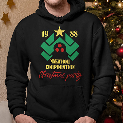 Alternative view of 1988 Nakatomi Corporation Christmas Party Funny Die Hard  Ugly Christmas Sweater Long Sleeve