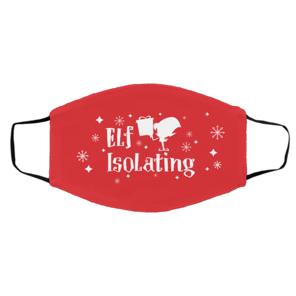 Elf Isolating Washable Reusable Custom, White, Cloth Face Cover – Medium/Large