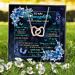 3Th. Most Important Thing.messagecard Interlocking Hearts Necklace 7