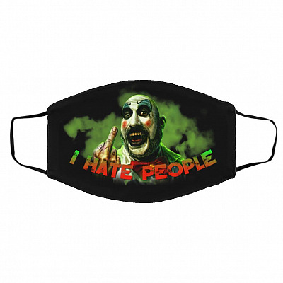 Captain Spaulding I Hat Face Mask, Black, Cloth Face Cover – Medium/Large