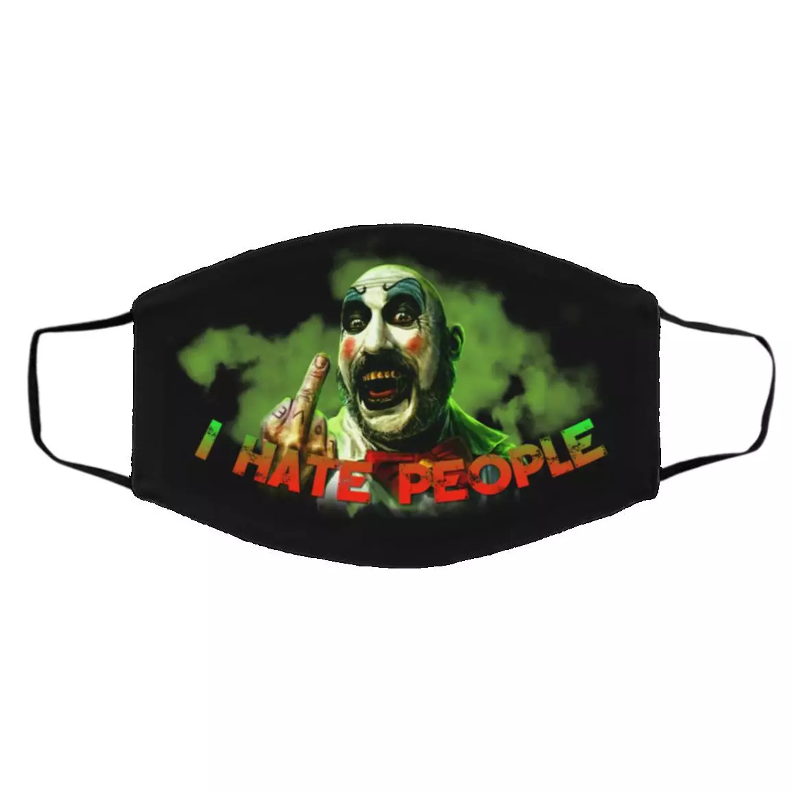 Captain Spaulding I Hat Face Mask, Black, Cloth Face Cover – Medium/Large Captain Spaulding I Hat Face Mask, Black, Cloth Face Cover – Medium/Large