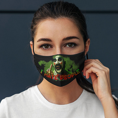Alternative view of Captain Spaulding I Hate People Funny Washable Reusable Custom Printed Cloth Face Mask Cover