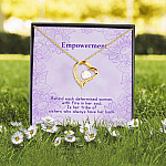 Empowerment Behind Each Determined Woman Is Her Tribe Feminist Forever Love Pendant Necklace