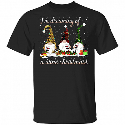Wine Christmas Shirt, Black, Unisex T-Shirt
