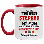 You Are The Best Stepdad Accent Mug, White/Red, 11 oz. Accent Mug
