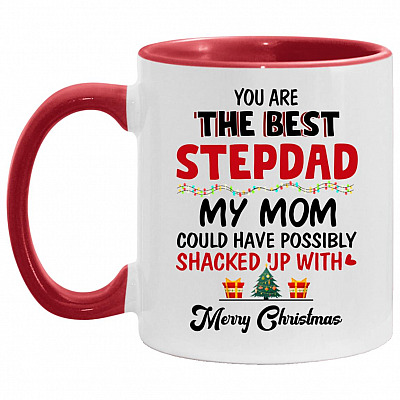 You Are The Best Stepdad Accent Mug, White/Red, 11 oz. Accent Mug